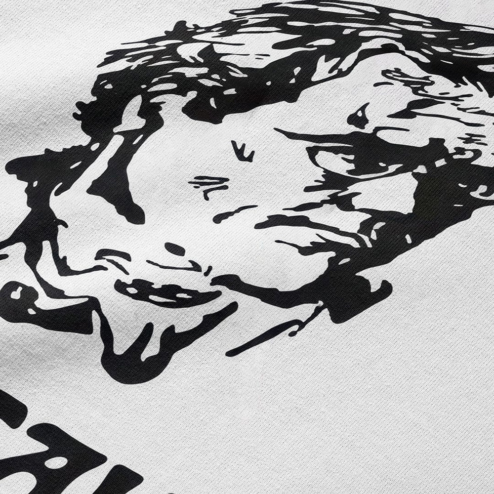 mahler: bernstein crewneck sweatshirt in white, close-up of the print