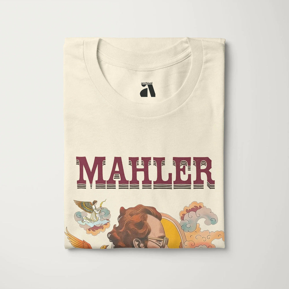 mahler: illustrated classic tee in natural, folded