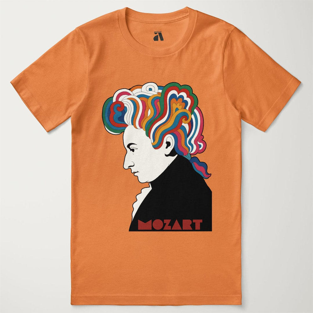 mozart: dylan '66 classic tee in burnt orange, laid flat