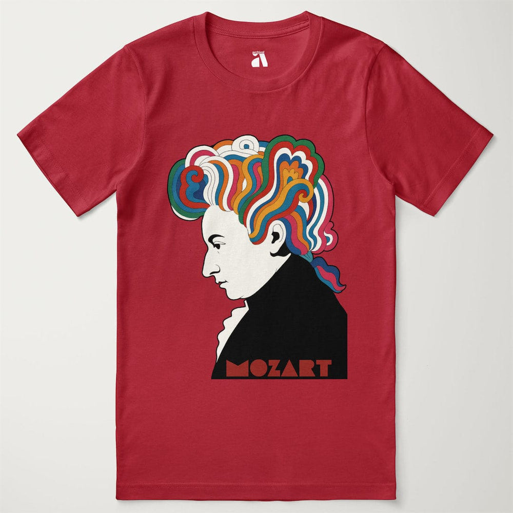 mozart: dylan '66 classic tee in canvas red, laid flat