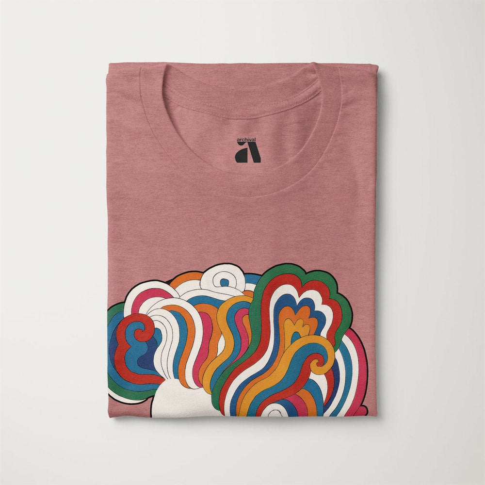 mozart: dylan '66 classic tee in heather mauve, folded
