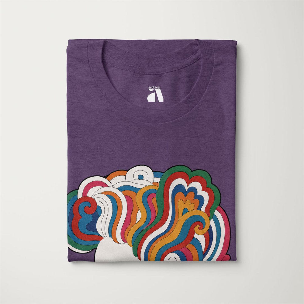 mozart: dylan '66 classic tee in heather team purple, folded