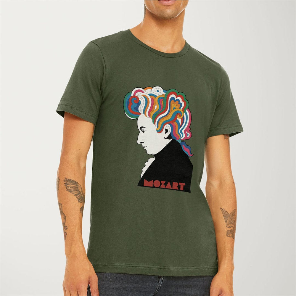 mozart: dylan '66 classic tee in military green, worn