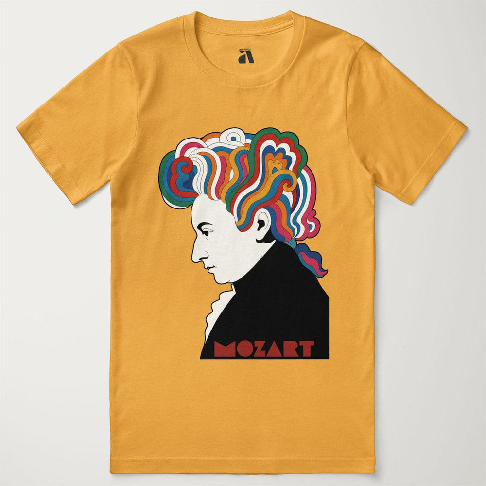mozart: dylan '66 classic tee in mustard, laid flat