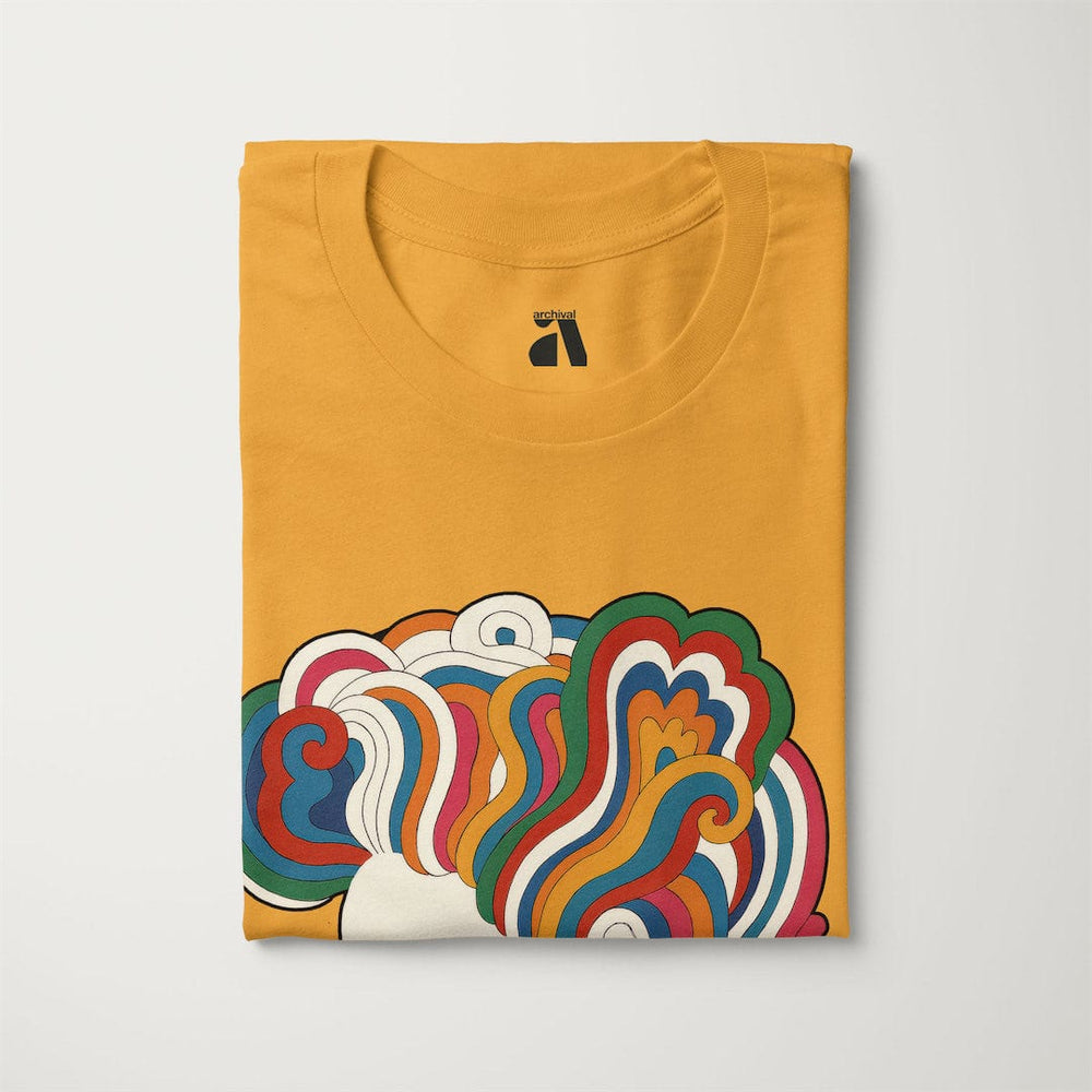 mozart: dylan '66 classic tee in mustard, folded