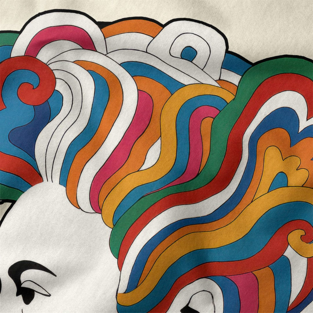 mozart: dylan '66 classic tee in natural, close-up of the print