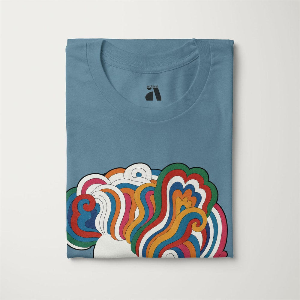 mozart: dylan '66 classic tee in steel blue, folded