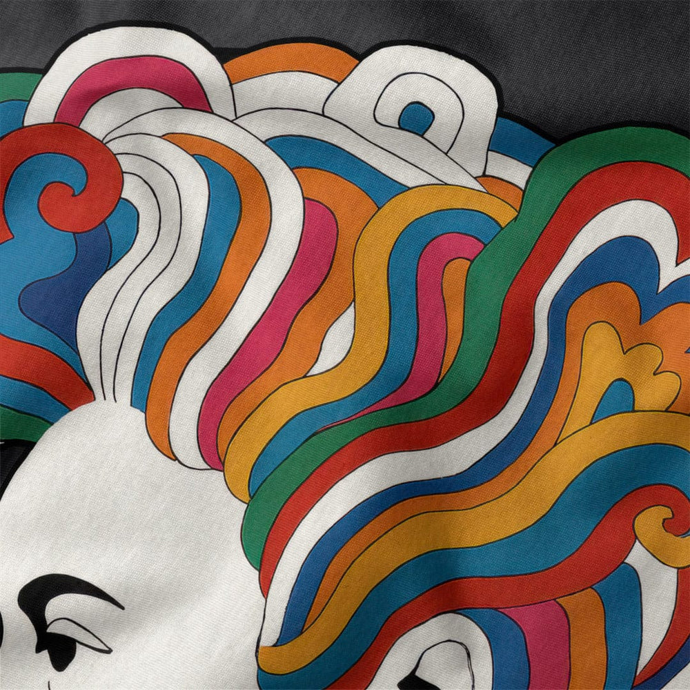 mozart: dylan '66 classic tee in vintage black, close-up of the print