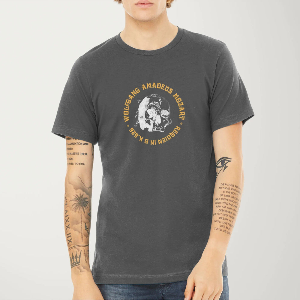 mozart: requiem classic tee in asphalt, worn