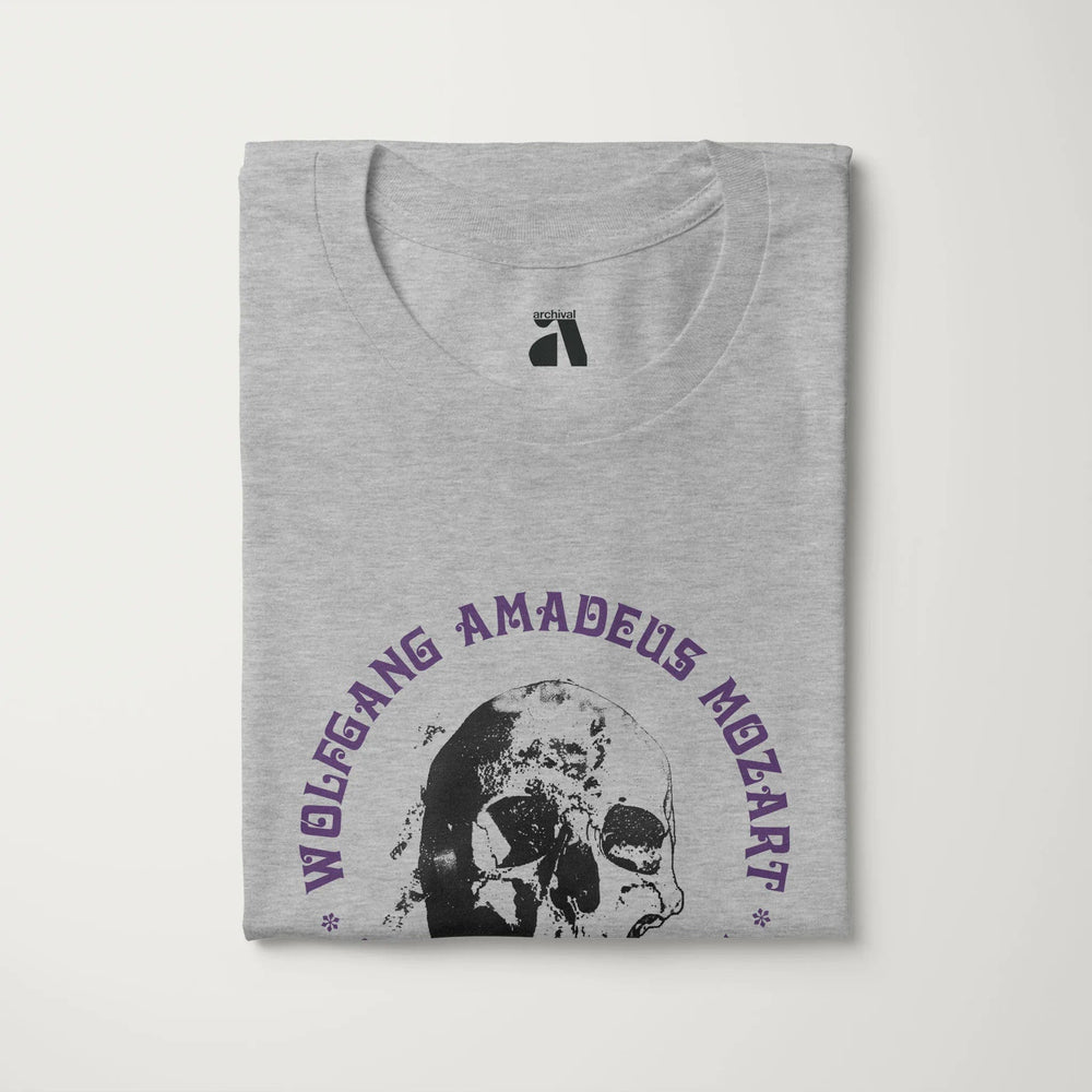 mozart: requiem classic tee in athletic heather, folded