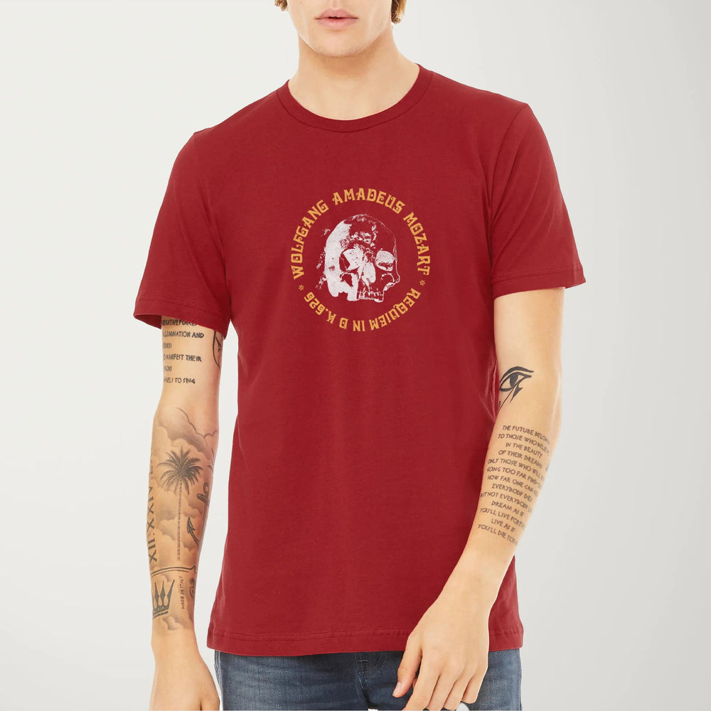 mozart: requiem classic tee in canvas red, worn