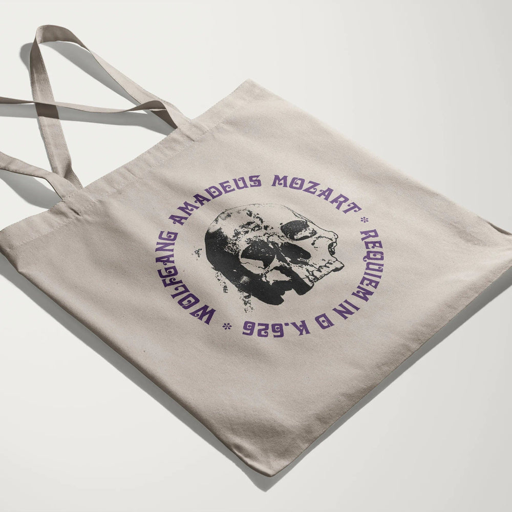 mozart: requiem canvas tote