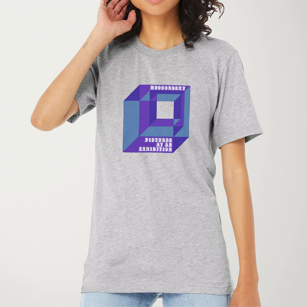 mussorgsky: pictures at an exhibition classic tee in athletic heather, worn