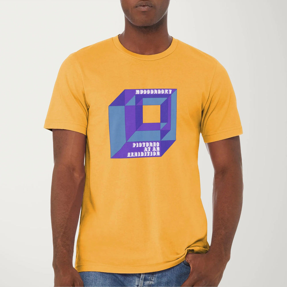 mussorgsky: pictures at an exhibition classic tee in mustard, worn