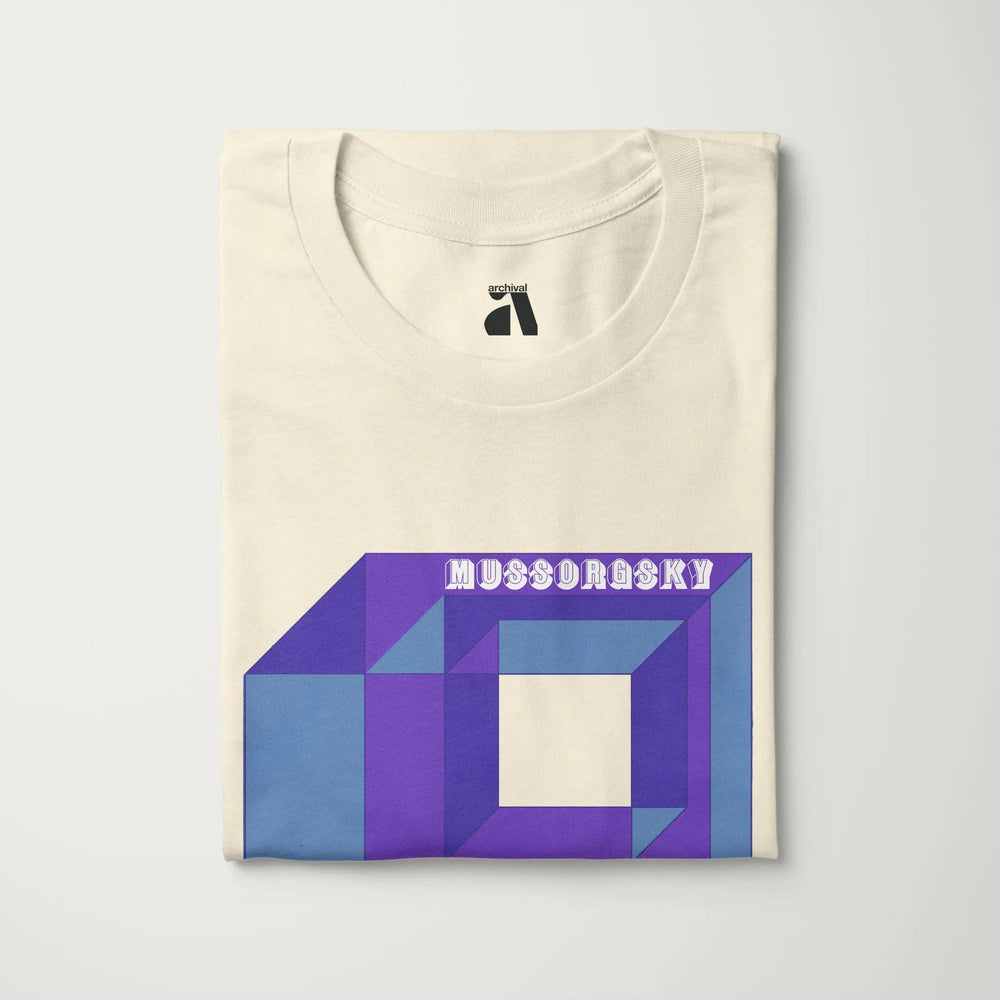mussorgsky: pictures at an exhibition classic tee in natural, folded