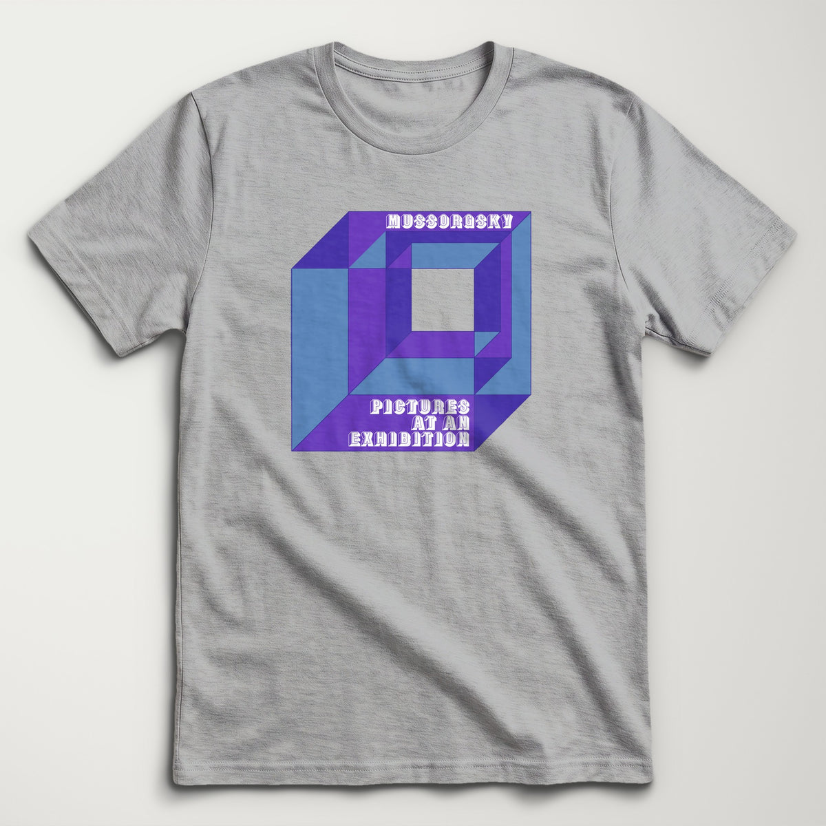 Mussorgsky: Pictures at an Exhibition Classic Tee in Athletic Heather, flat lay