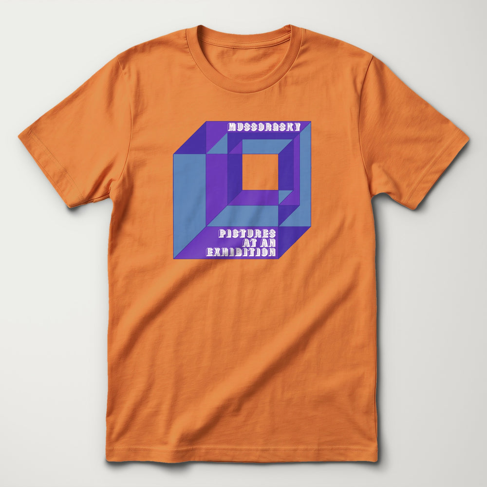 Mussorgsky: Pictures at an Exhibition Classic Tee in Burnt Orange, flat lay