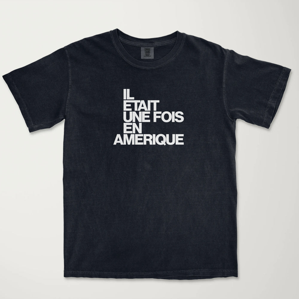 once upon a time in america: français vintage heavyweight tee in black, laid flat