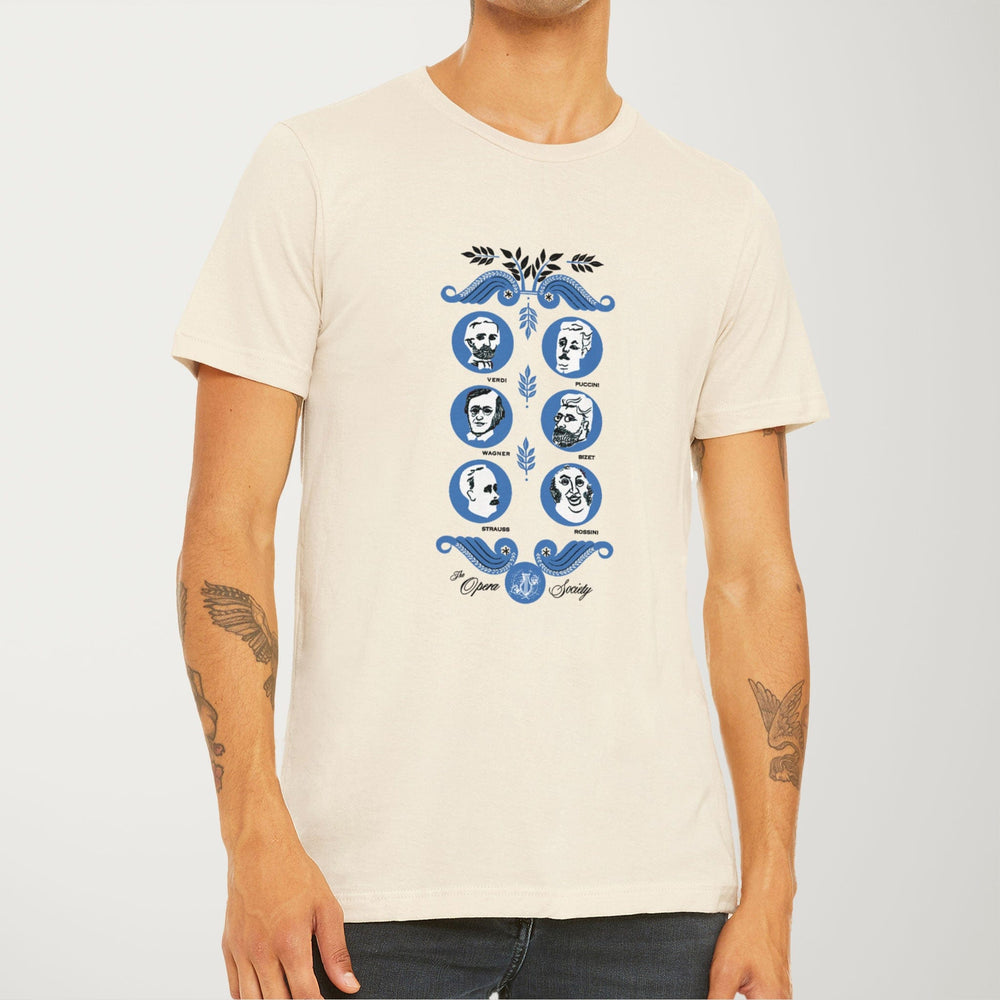 the opera society classic tee in natural, worn