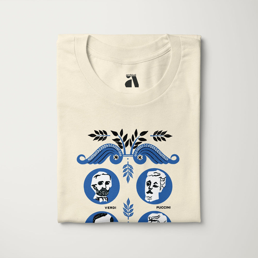 the opera society classic tee in natural, folded