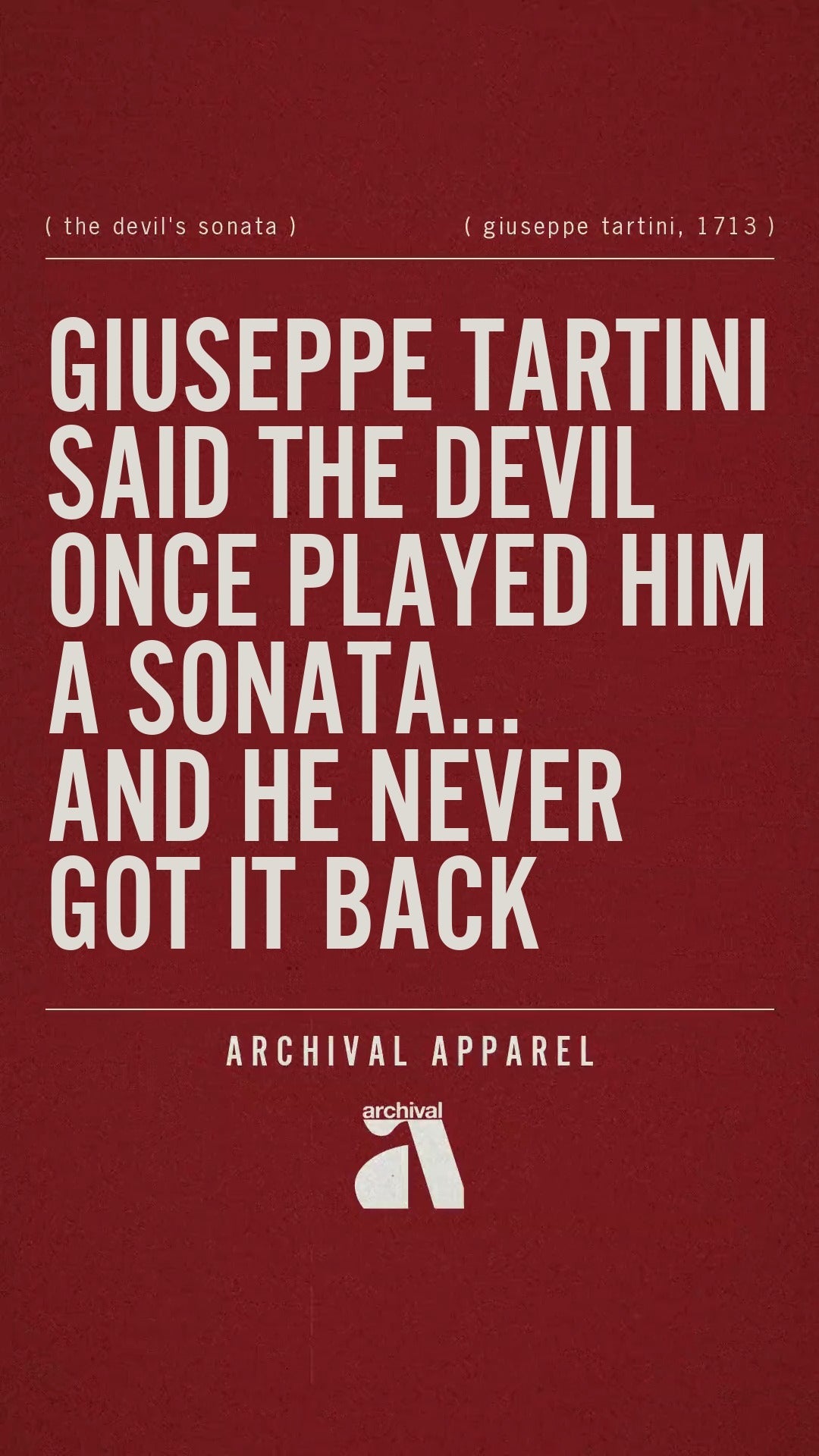 Liner Notes film: Giuseppe Tartini, the devil's sonata
