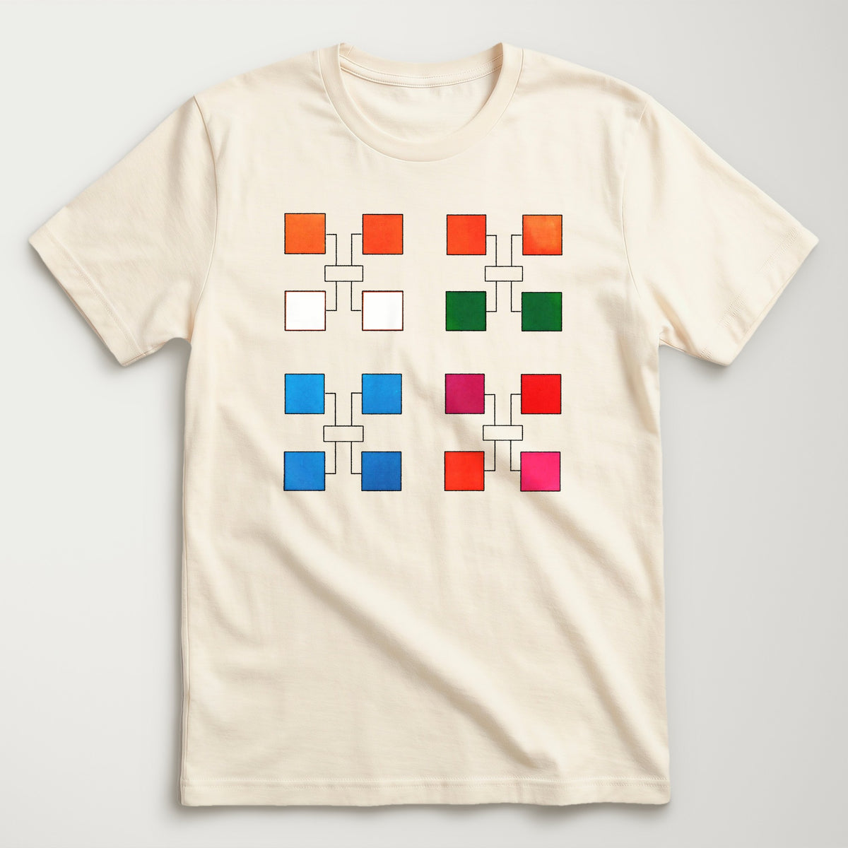 Quadraphonic Classic Tee in Natural, flat lay