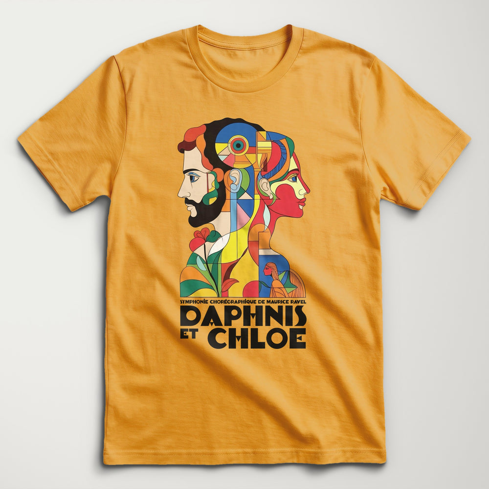 Ravel: Daphnis et Chloé Classic Tee in Mustard, flat lay
