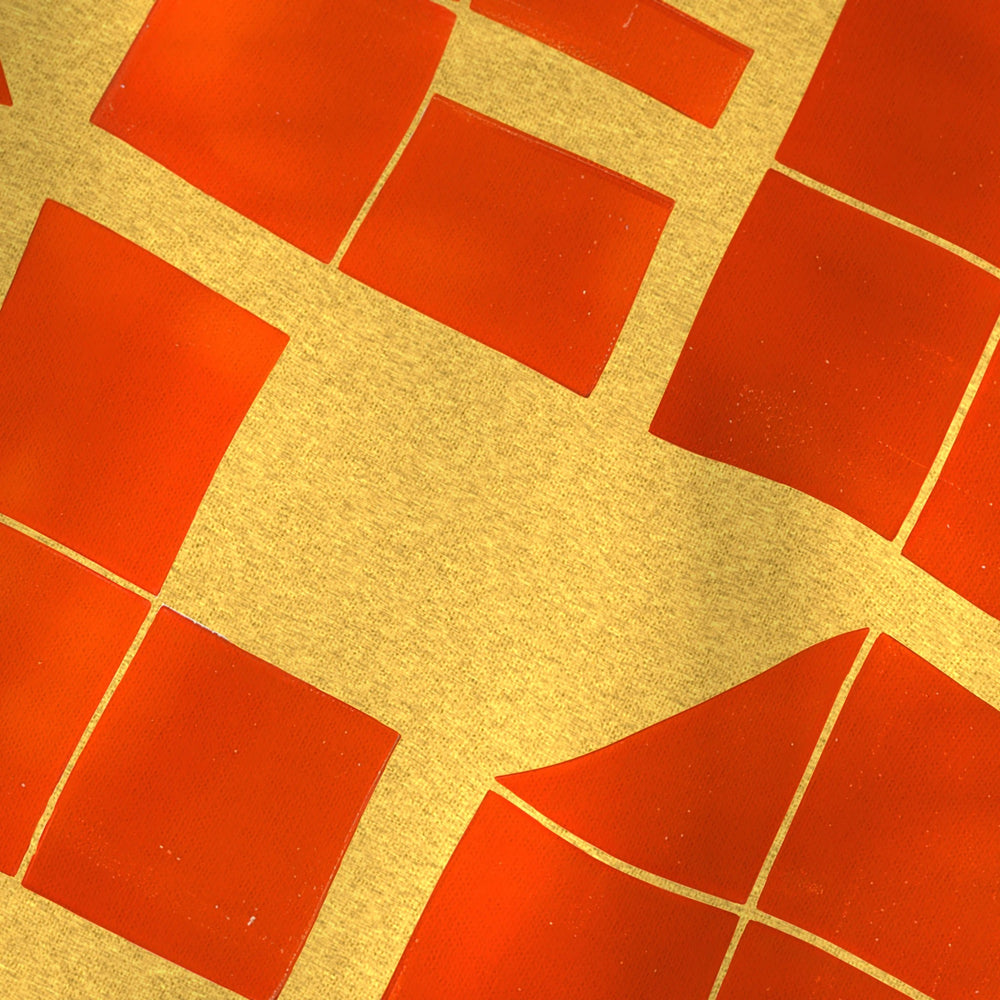 Red Clay Classic Tee in Heather Yellow Gold, close-up