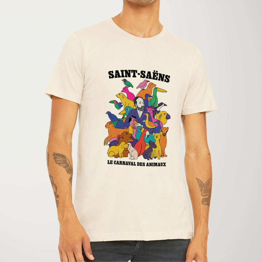 saint-saëns: carnival of the animals classic tee in natural, worn