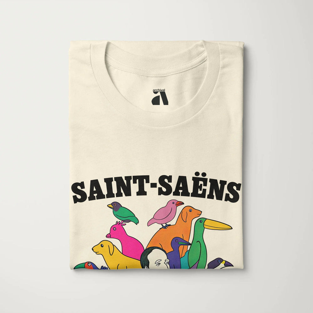 saint-saëns: carnival of the animals classic tee in natural, folded