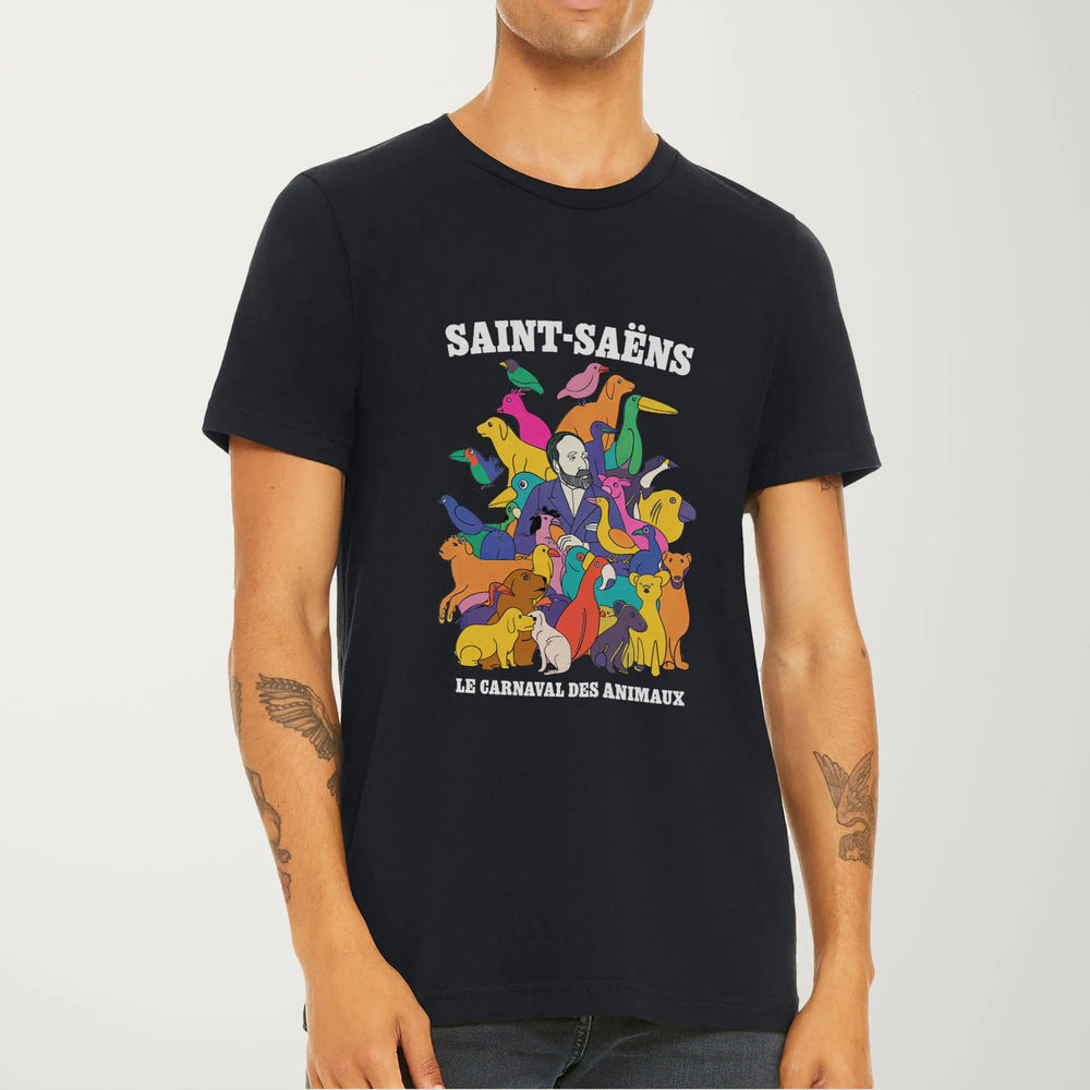 saint-saëns: carnival of the animals classic tee in vintage black, worn