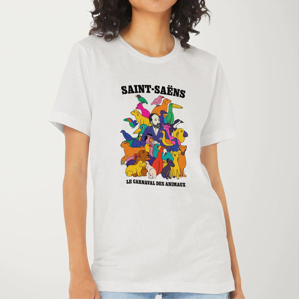 saint-saëns: carnival of the animals classic tee in vintage white, worn