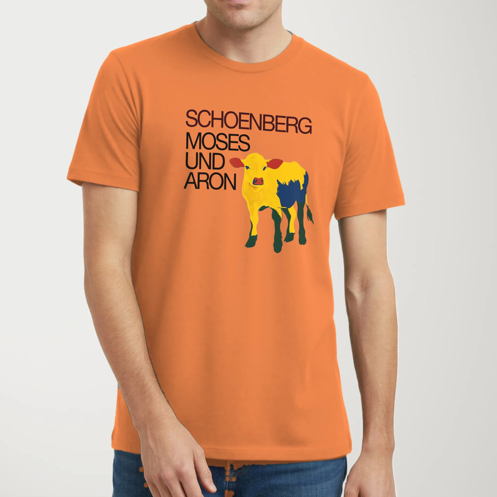 Schoenberg: Moses & Aron Classic Tee in Burnt Orange, model