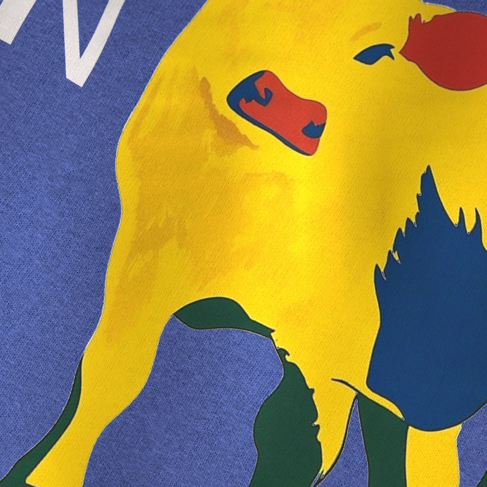 Schoenberg: Moses & Aron Classic Tee in Heather True Royal, close-up