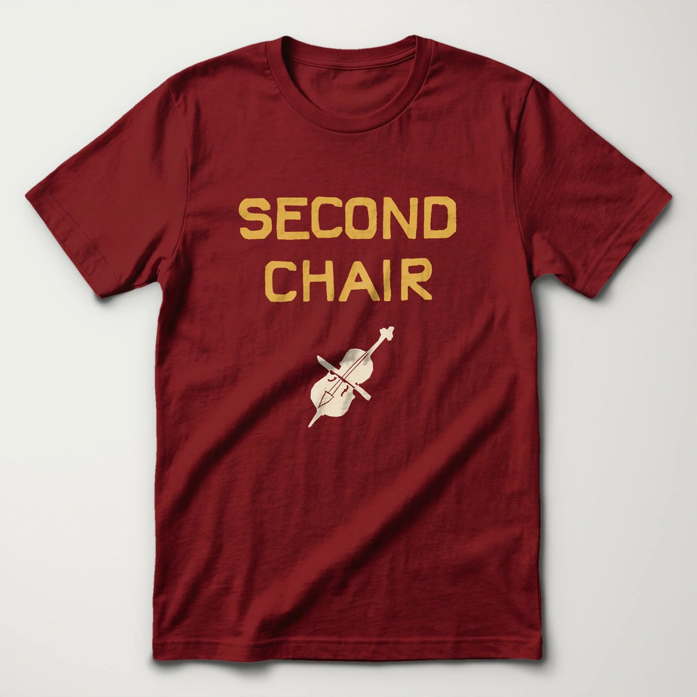 second chair classic tee in cardinal, laid flat