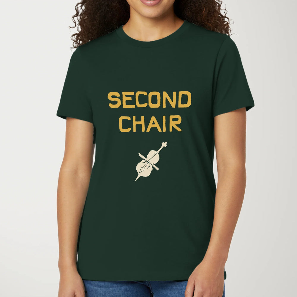 second chair classic tee in forest, worn