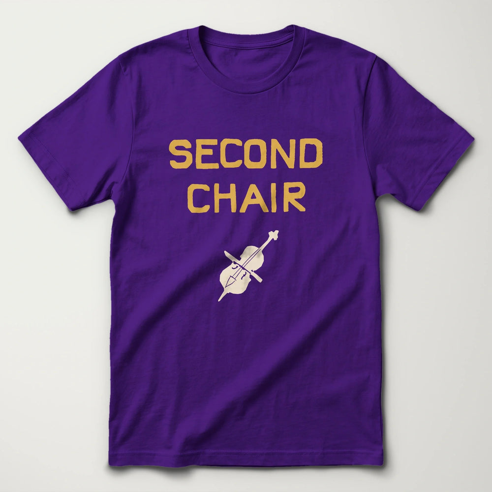 Second Chair Classic Tee in Team Purple, flat lay