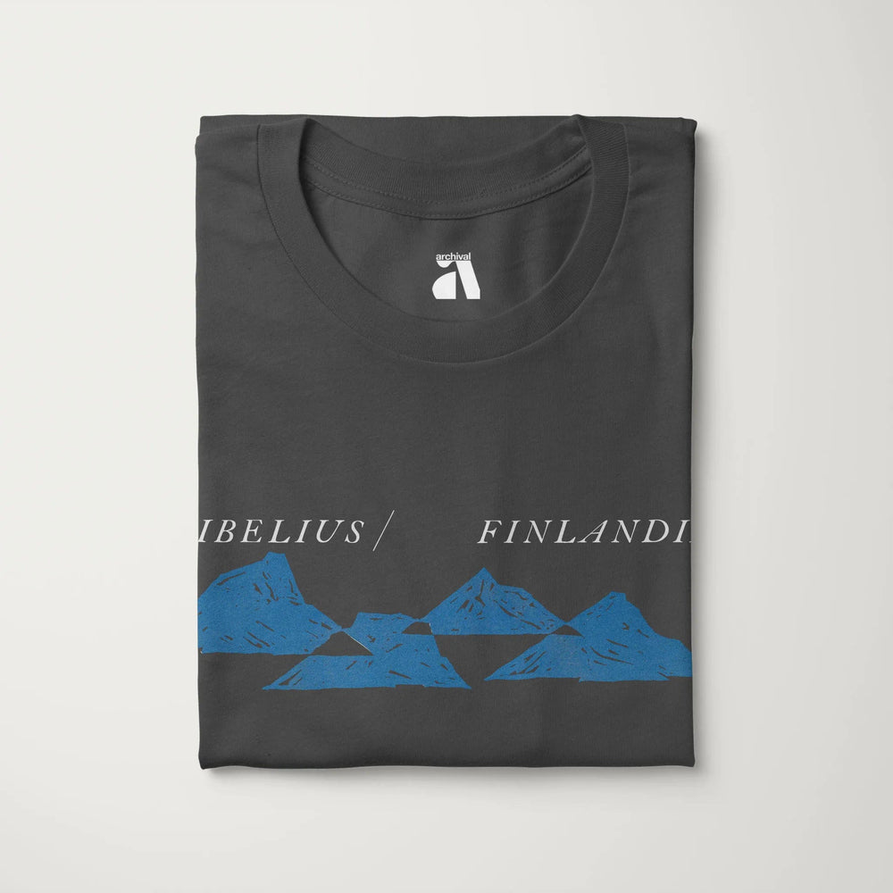 sibelius: finlandia classic tee in asphalt, folded
