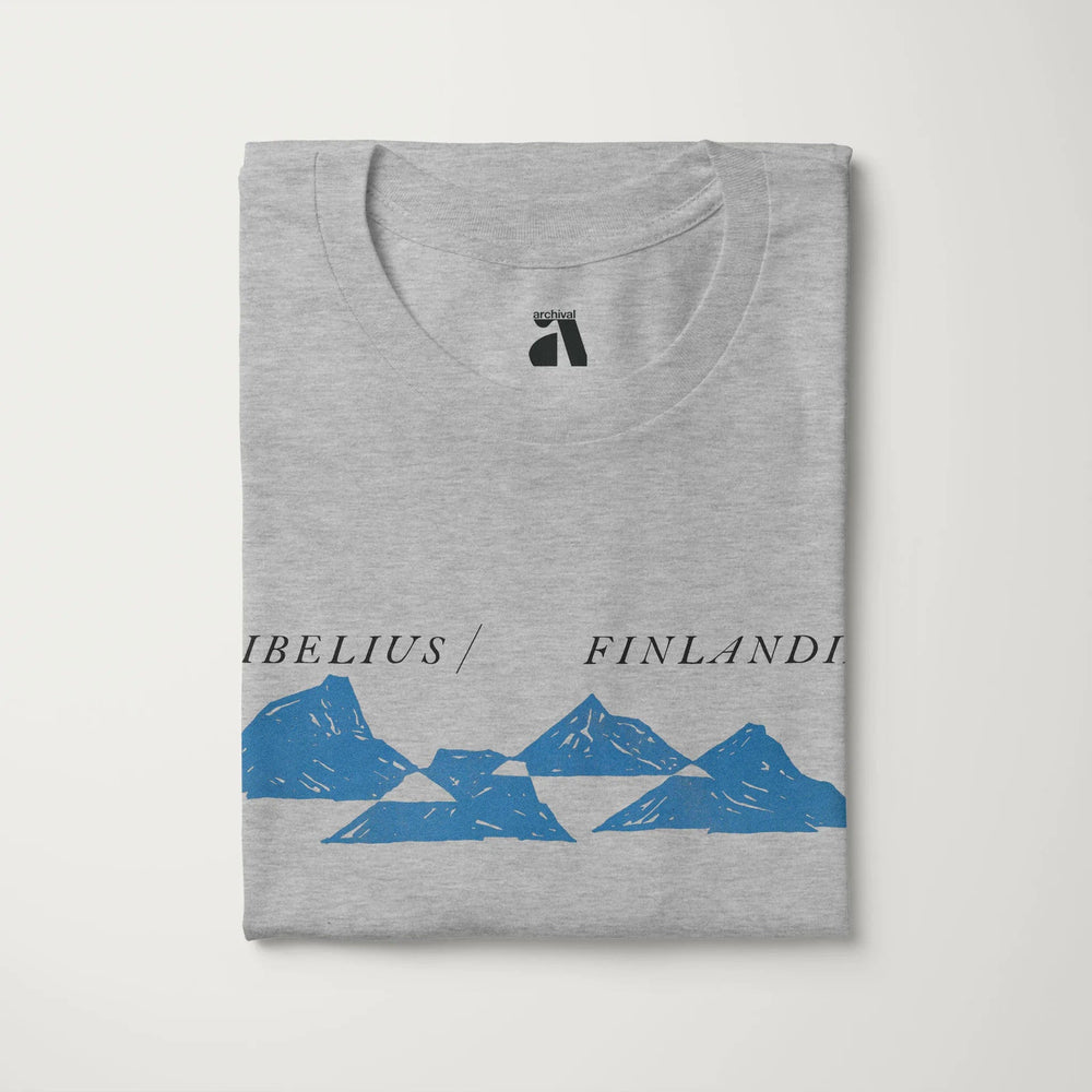 sibelius: finlandia classic tee in athletic heather, folded