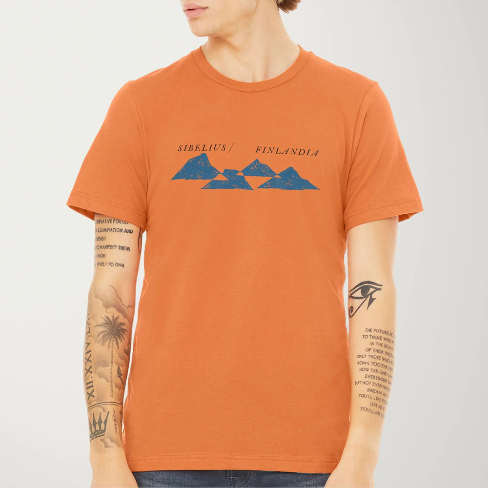 sibelius: finlandia classic tee in burnt orange, worn