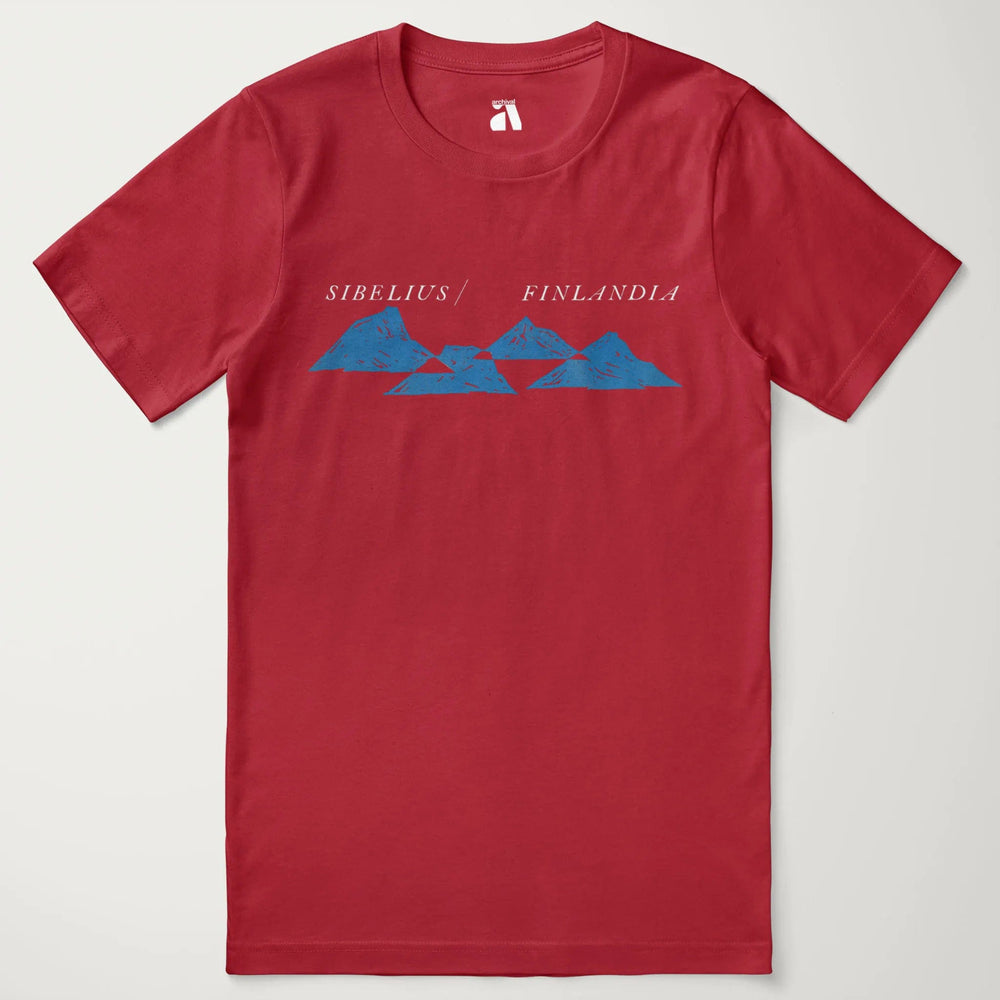 sibelius: finlandia classic tee in canvas red, laid flat