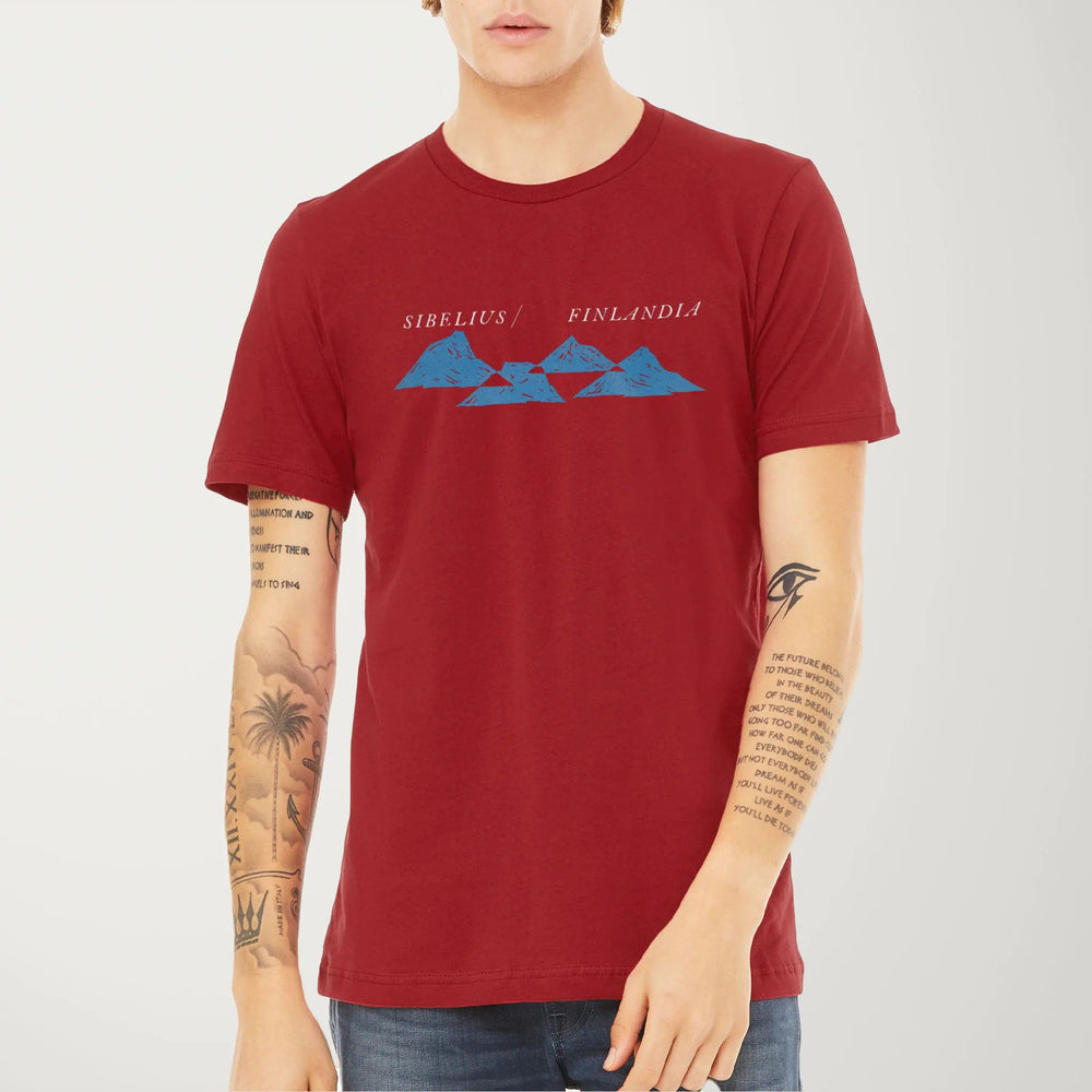 sibelius: finlandia classic tee in canvas red, worn