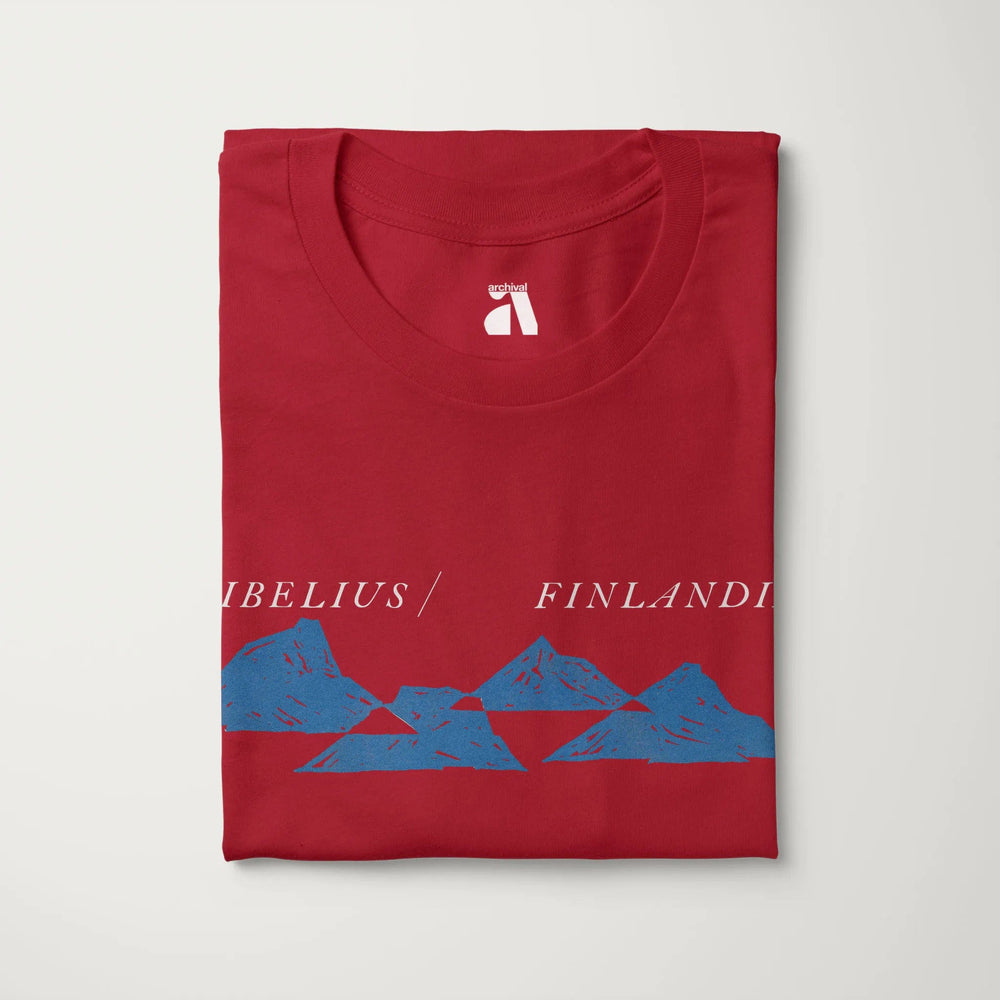 sibelius: finlandia classic tee in canvas red, folded
