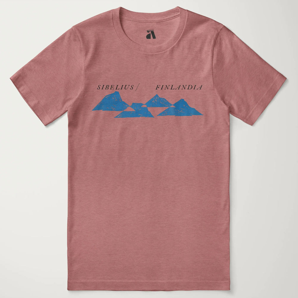 sibelius: finlandia classic tee in heather mauve, laid flat