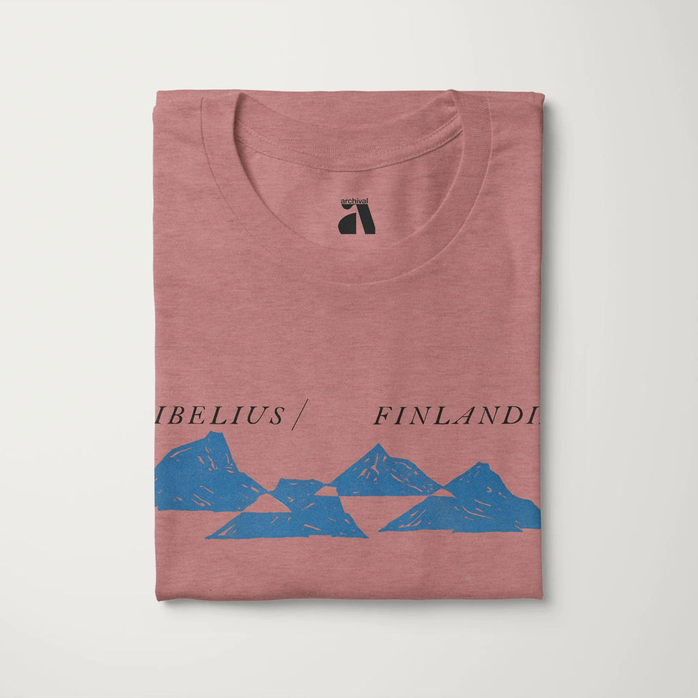 sibelius: finlandia classic tee in heather mauve, folded