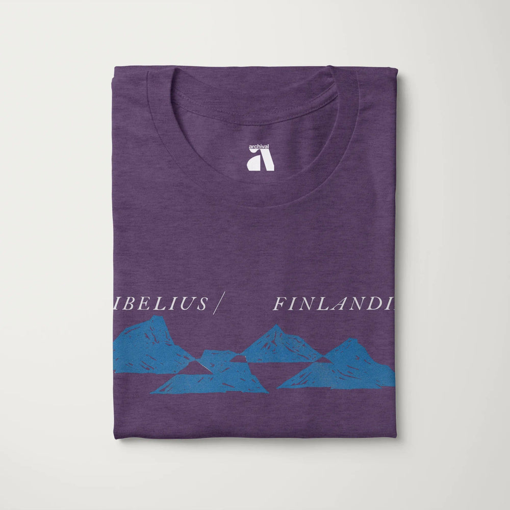 sibelius: finlandia classic tee in heather team purple, folded