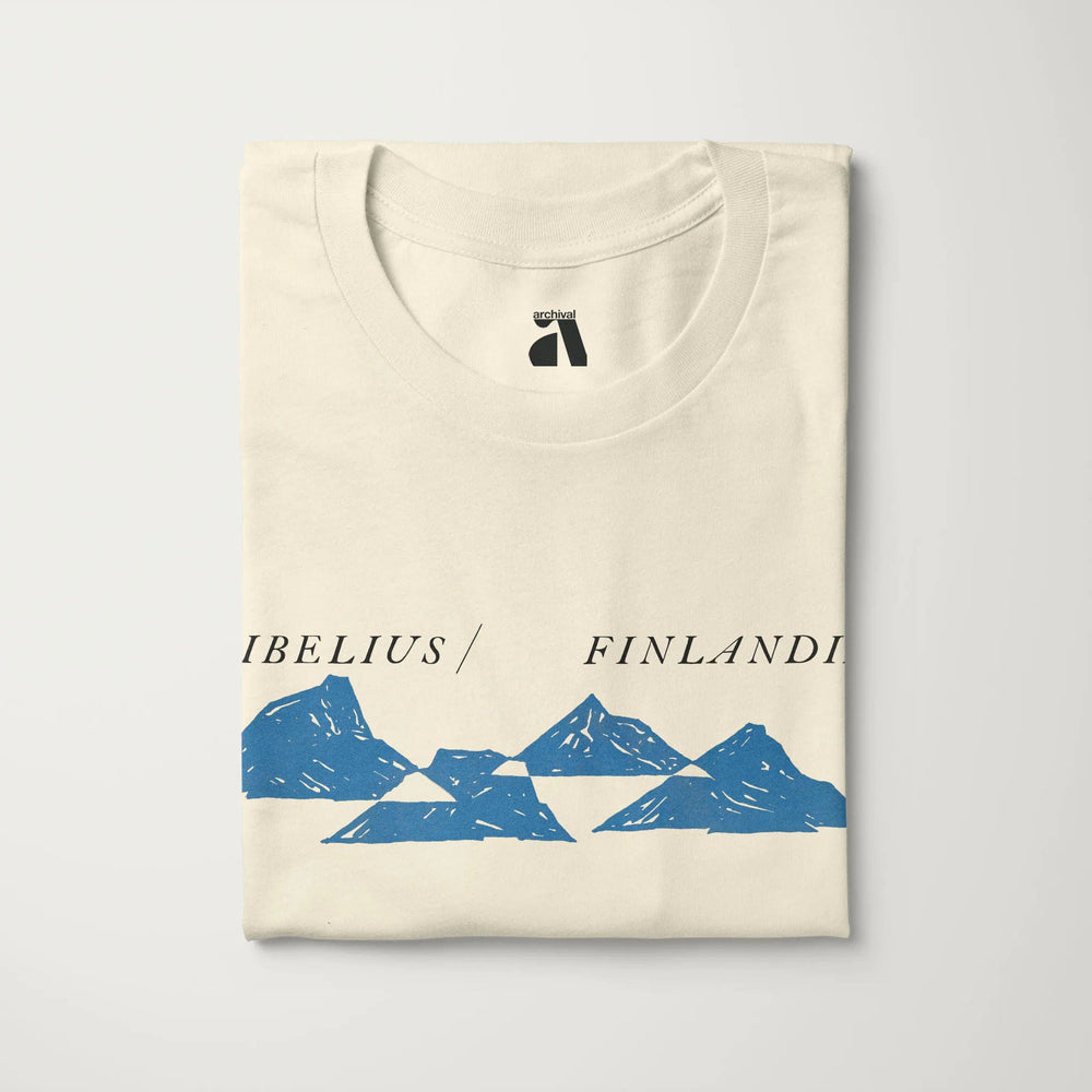 sibelius: finlandia classic tee in natural, folded
