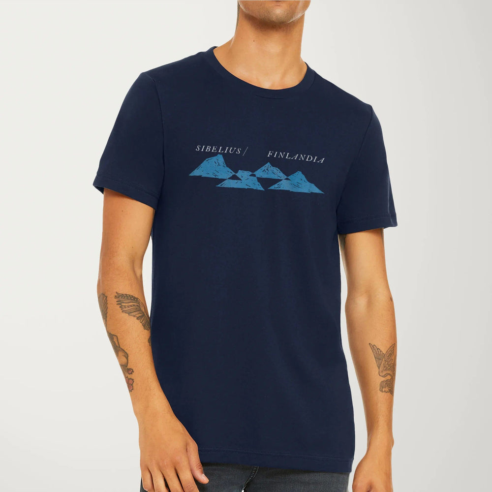 sibelius: finlandia classic tee in navy, worn