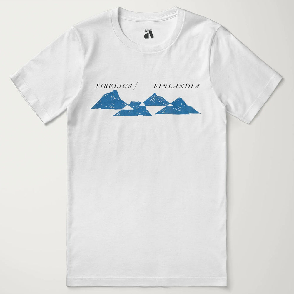 sibelius: finlandia classic tee in vintage white, laid flat