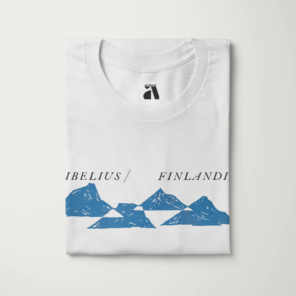 sibelius: finlandia classic tee in vintage white, folded